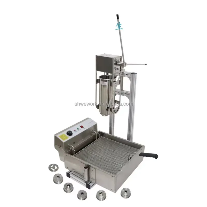 Electric Churro Maker Machine - Commercial Churros Maker with Fryer Electric