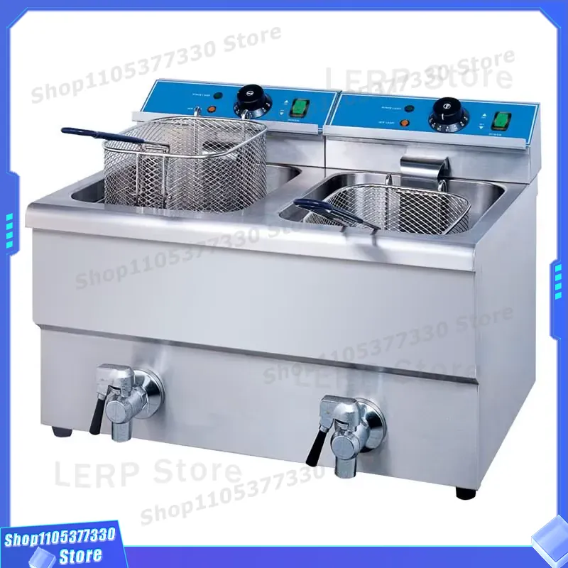 Commercial Deep Fryer Double Tank 12L - Electric Deep Fryer 12L Double Tank