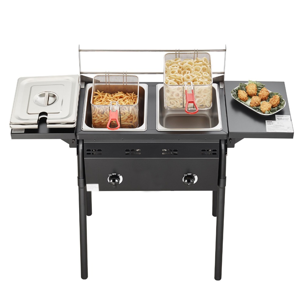 Commercial Gas Deep Fryer Propane - Commercial Outdoor Double Deep Gas Fryer