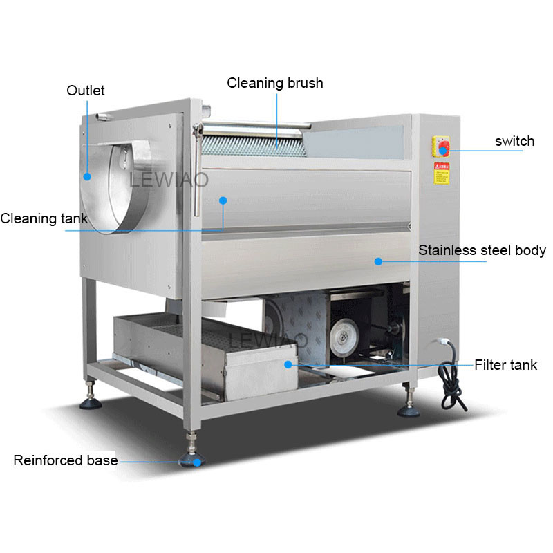 Commercial Potato Peeler Machine - Commercial Root Vegetable Fruit Ginger Potato