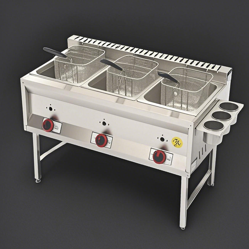 Commercial Gas Deep Fryer Propane - Propane Gas Deep Fryer Three Tank