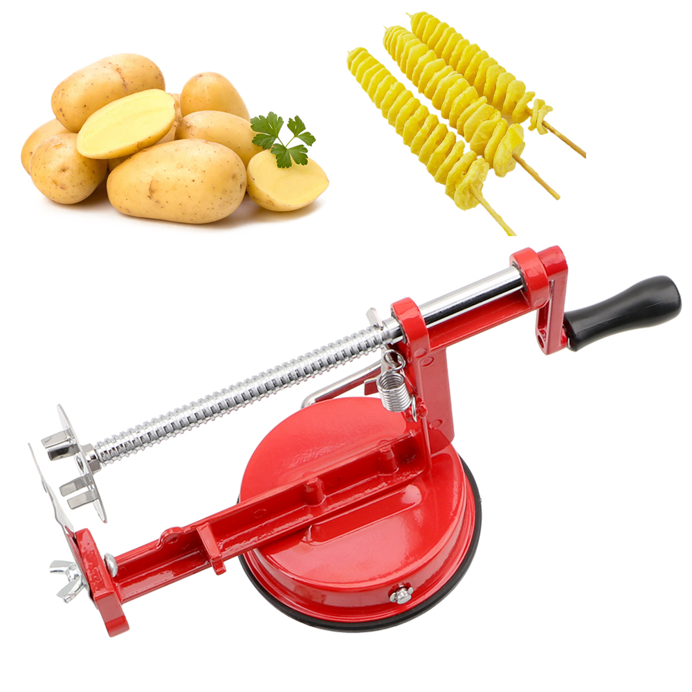 Commercial French Fry Cutter - Manual Spiral French Fry Cutter Cooking