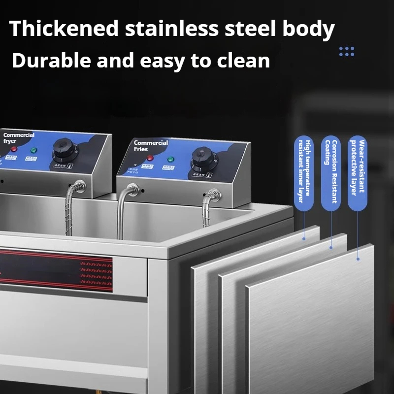 Commercial Donut Fryer Electric - Commercial Deep L 000W, Automatic Temp
