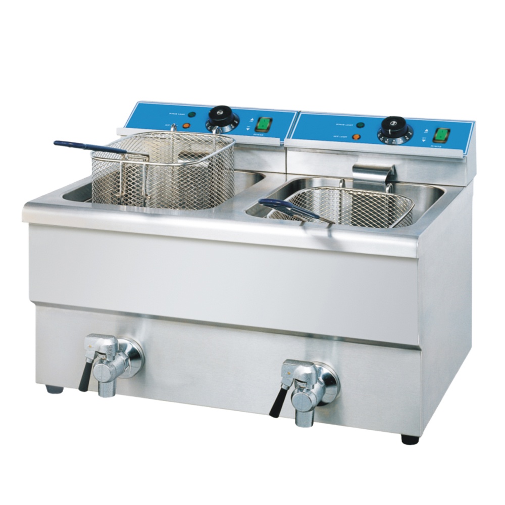 Commercial Deep Fryer Double Tank 12L - Hot Selling Industrial Double Commercial Potato