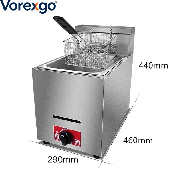 Commercial Gas Deep Fryer Propane - Commercial LPG Gas Deep Fryer With