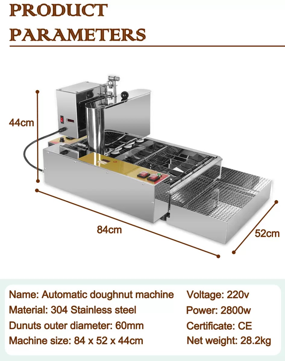 2800W Electric Commercial 4 Ro - Commercial Donut Fryer Electric 评论和价格