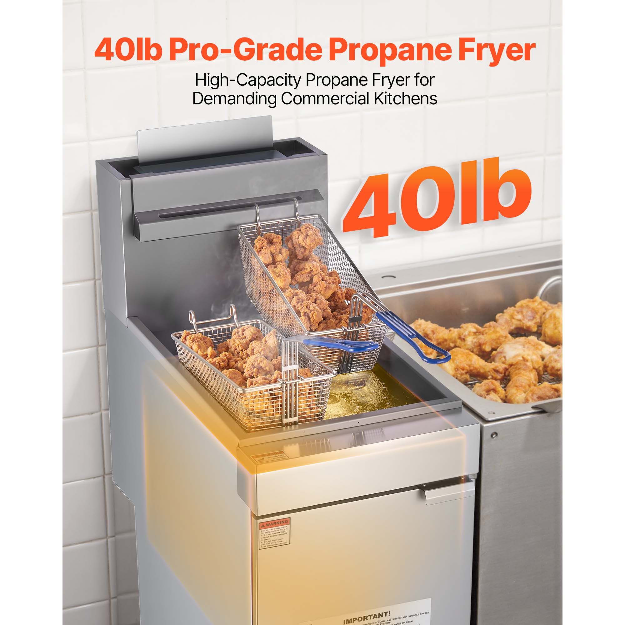 Commercial Deep Fryer, 3-Burne - Commercial Gas Deep Fryer Propane 评论和价格