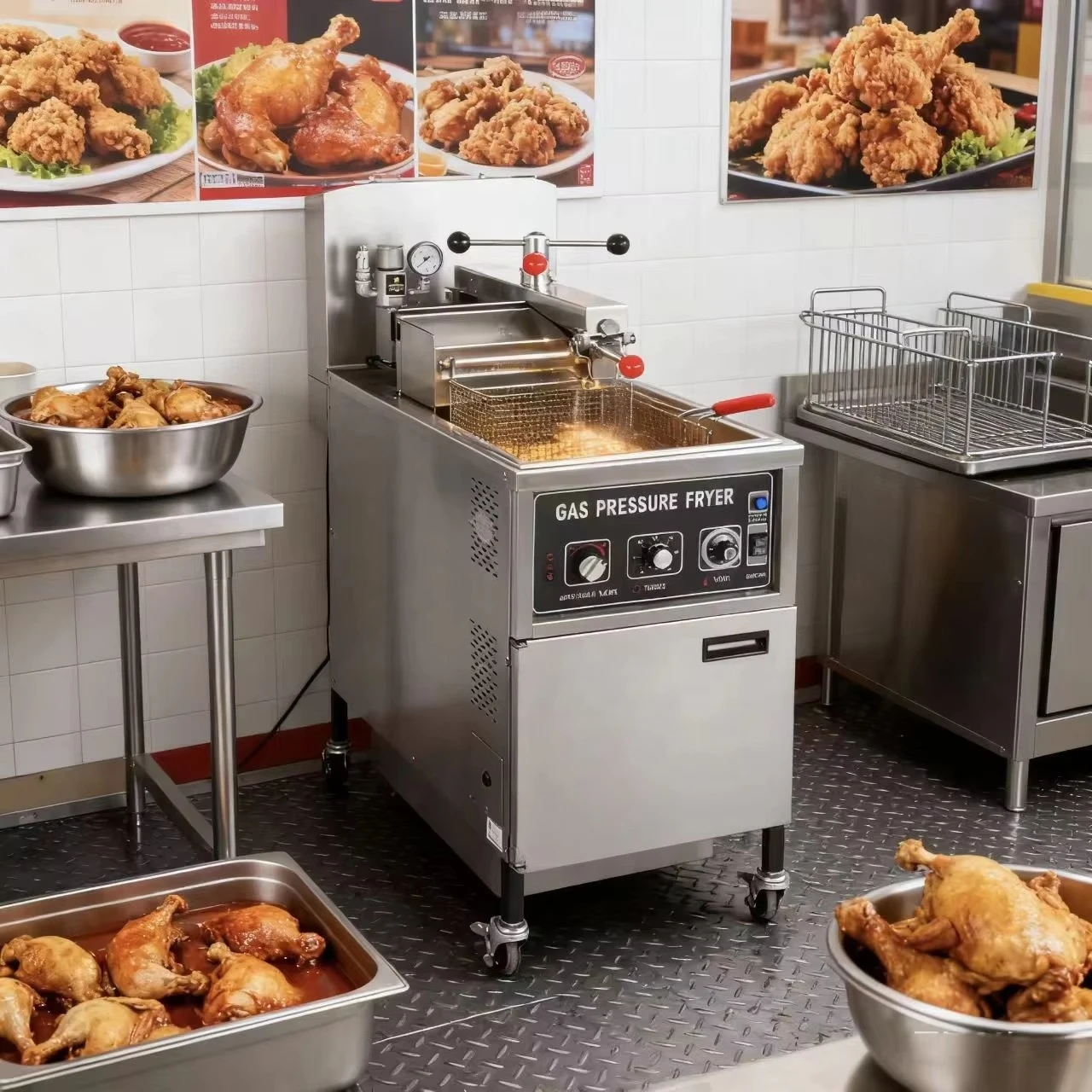 25L Commercial Manual Control  - Pressure Fryer Commercial Chicken 评论和价格