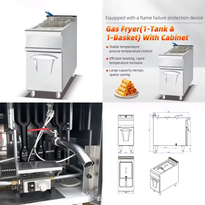 Commercial Gas Deep Fryer 1 Ta - Commercial Gas Deep Fryer Propane 评论和价格