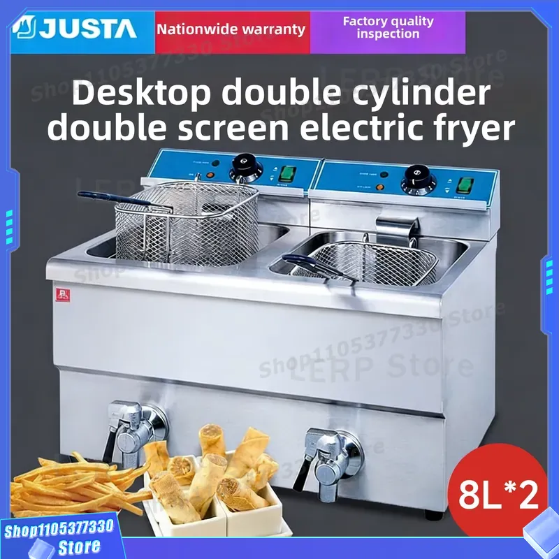 Electric Deep Fryer 12L Double - Commercial Deep Fryer Double Tank 12L 评论和价格