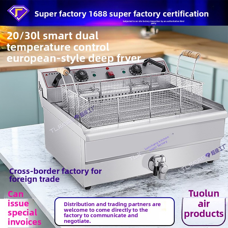 Tuolun Commercial Double Cylin - Electric Fryer Commercial 20L 评论和价格