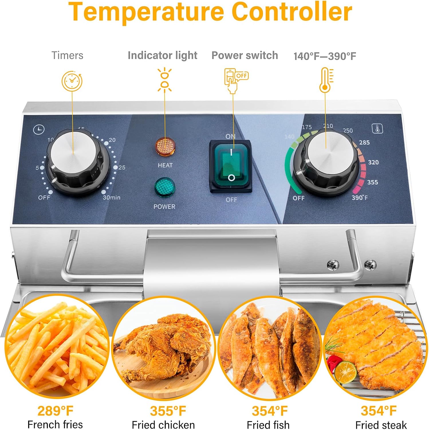 ^Electric Deep Fryer - 13L 13. - Fryer Basket Commercial Stainless 评论和价格