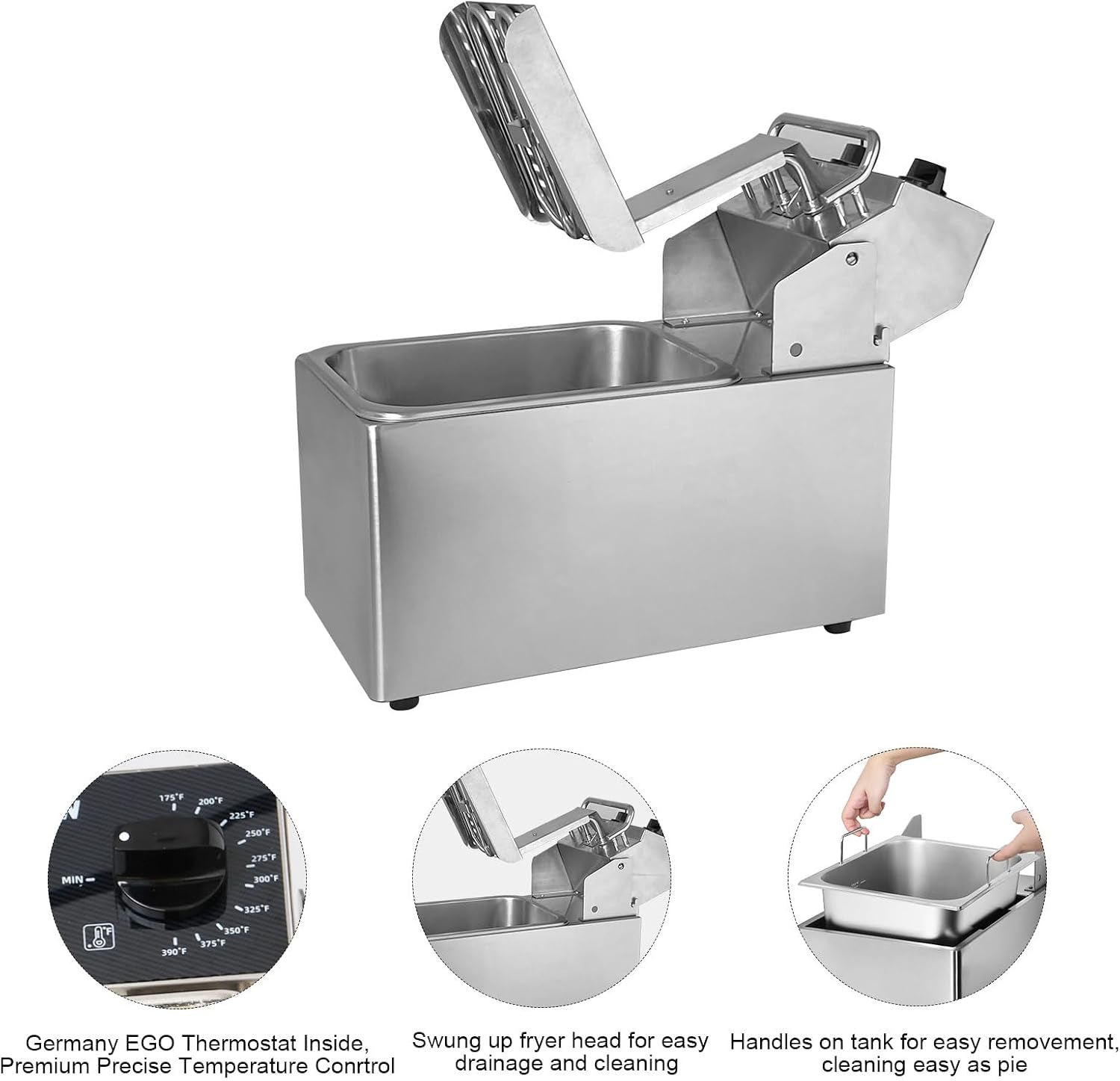 ^10Lbs Electric Countertop Dee - Countertop Deep Fryer With Timer 评论和价格
