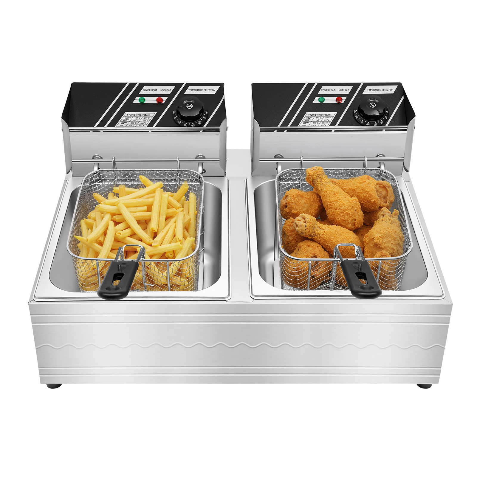 Dual Tank Electric Deep Fryer, - Fryer Basket Commercial Stainless 评论和价格