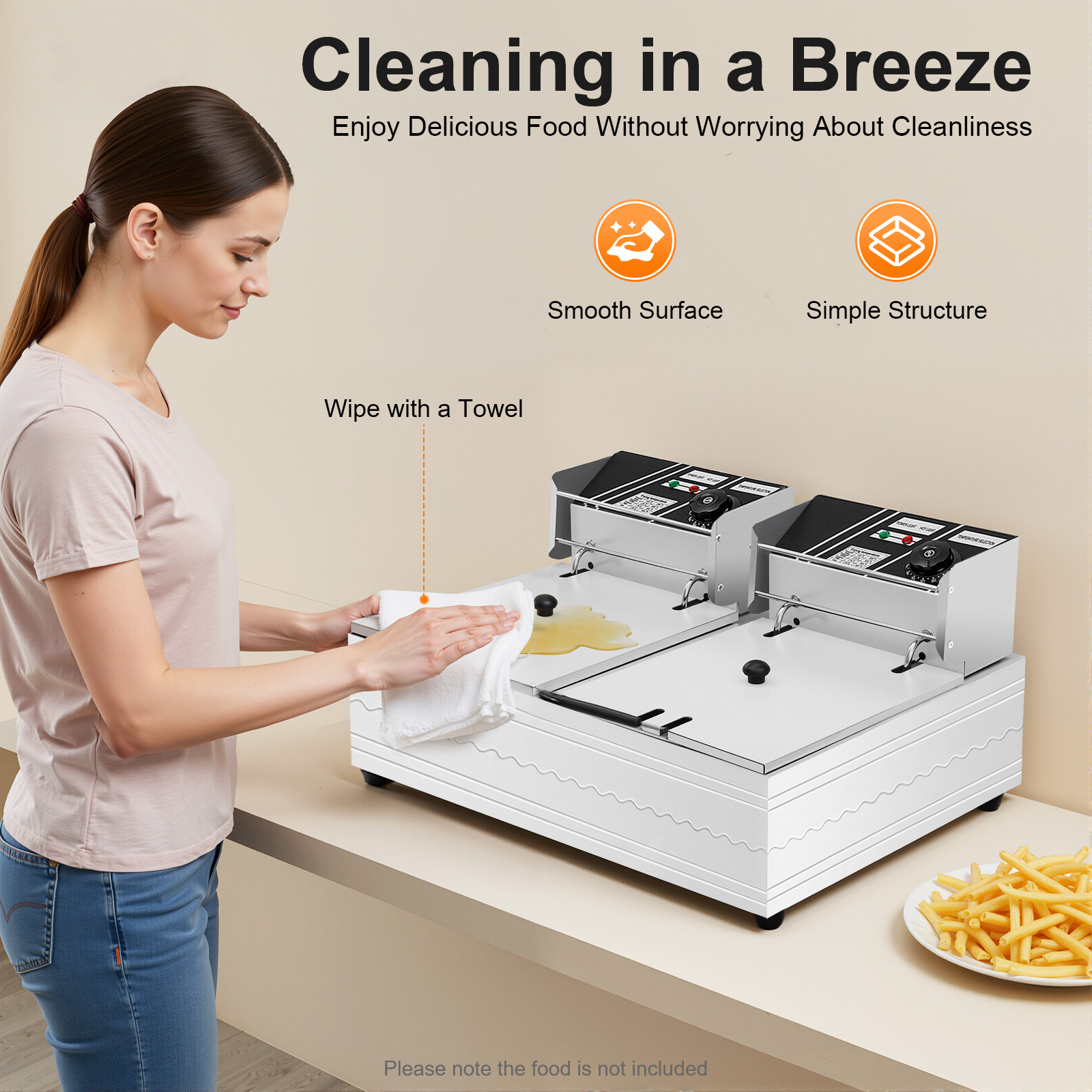 Dual Tank Electric Deep Fryer, - Fryer Basket Commercial Stainless 评论和价格