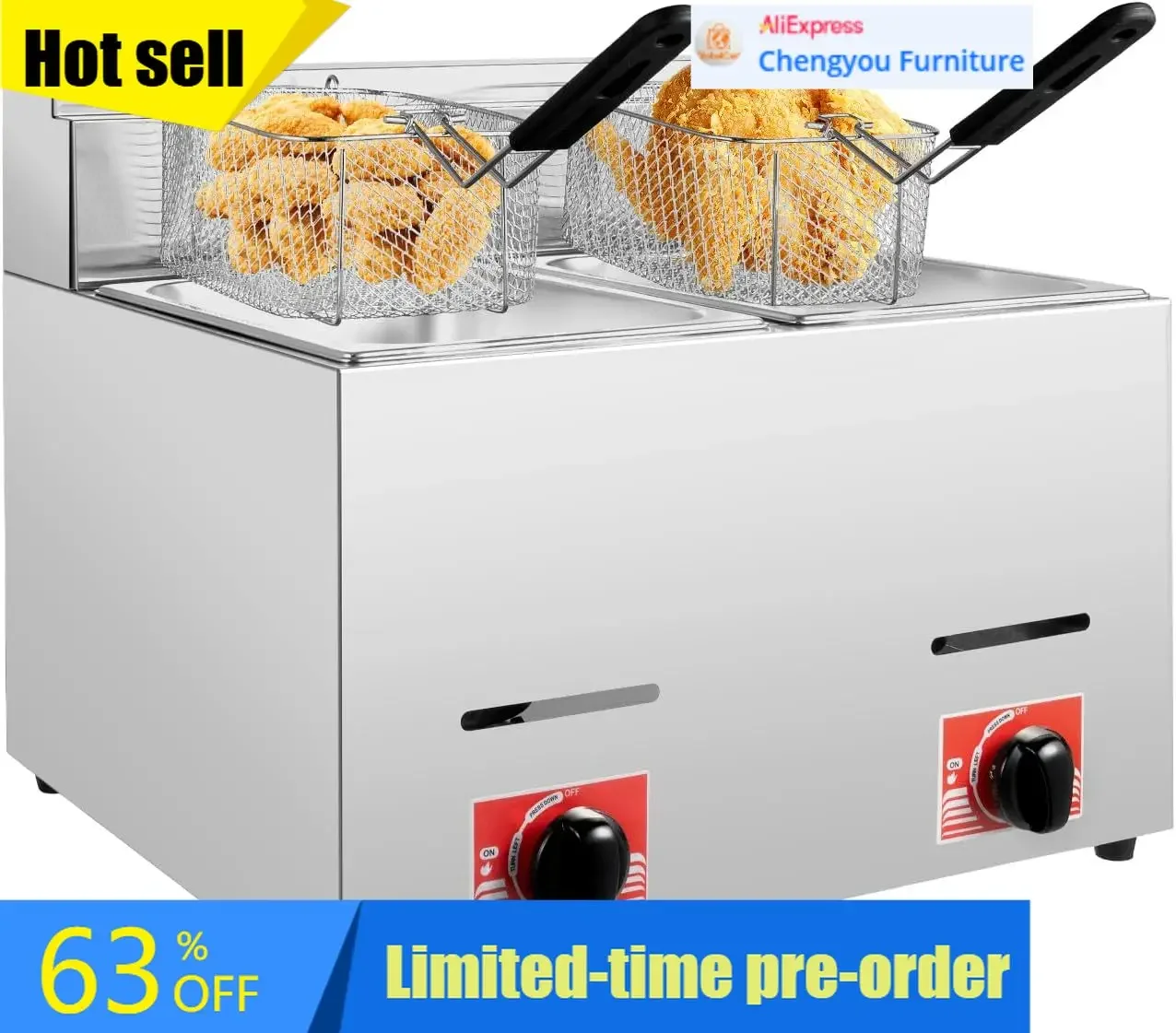 Commercial Gas Deep Fryer Coun - Commercial Gas Deep Fryer Propane 评论和价格