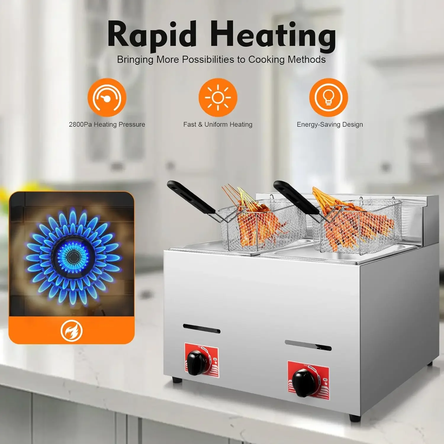 Commercial Gas Deep Fryer Coun - Commercial Gas Deep Fryer Propane 评论和价格