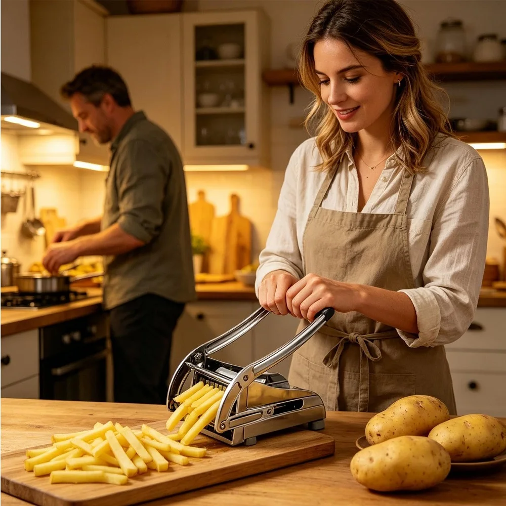 Stainless Manual Potato Cutter - Commercial French Fry Cutter 评论和价格