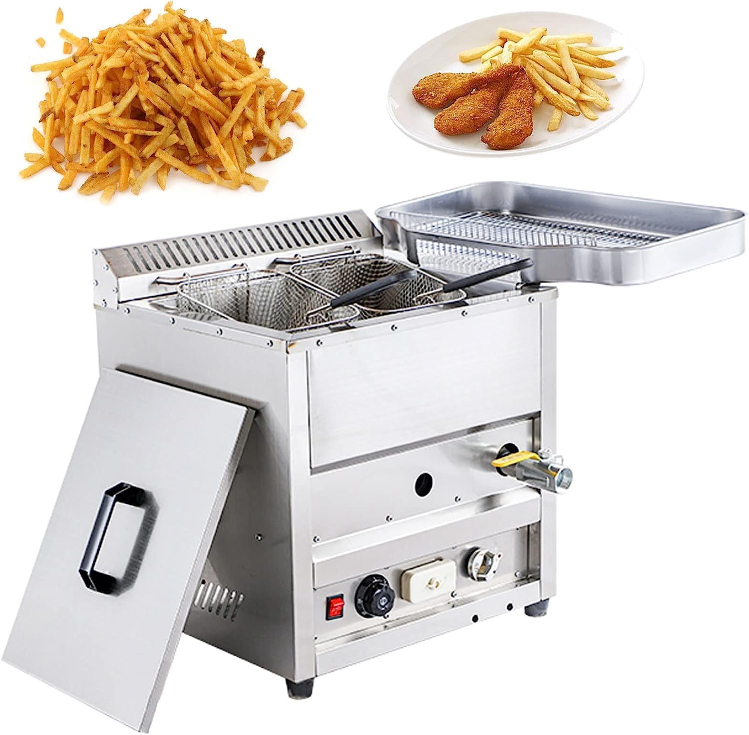 Commercial Gas Deep Fryer,Coun - Commercial Gas Deep Fryer Propane 评论和价格