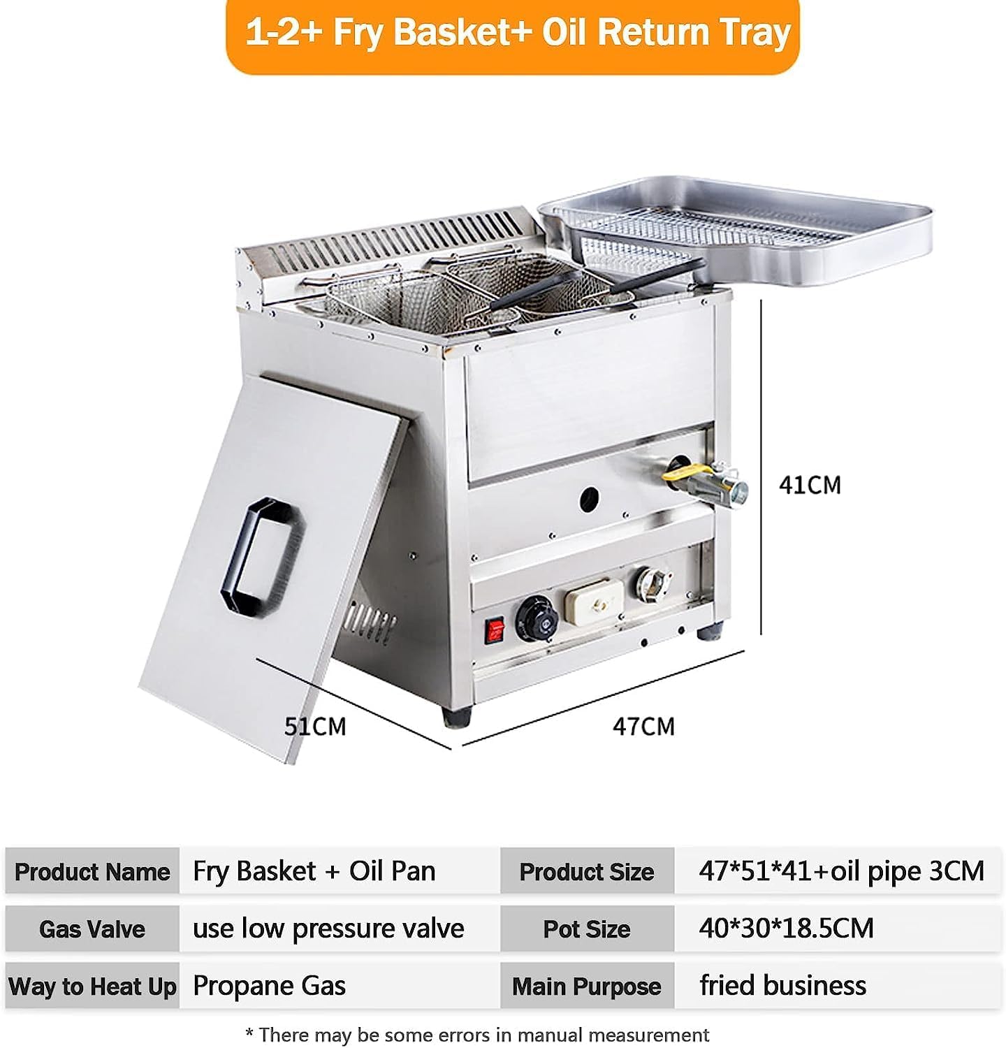 Commercial Gas Deep Fryer,Coun - Commercial Gas Deep Fryer Propane 评论和价格