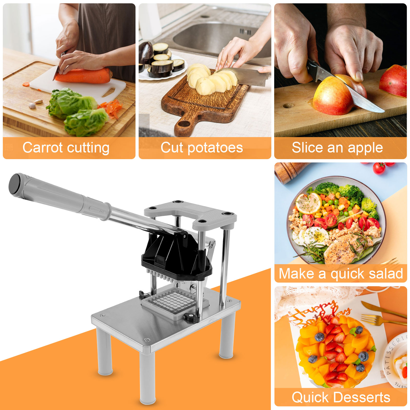 Commercial Vegetable Fruit Cho - Commercial French Fry Cutter 评论和价格