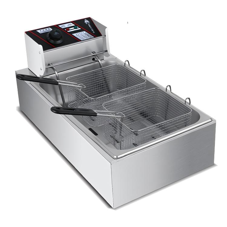 Heavy Duty Electric Fryer 12L  - Commercial Deep Fryer Double Tank 12L 评论和价格