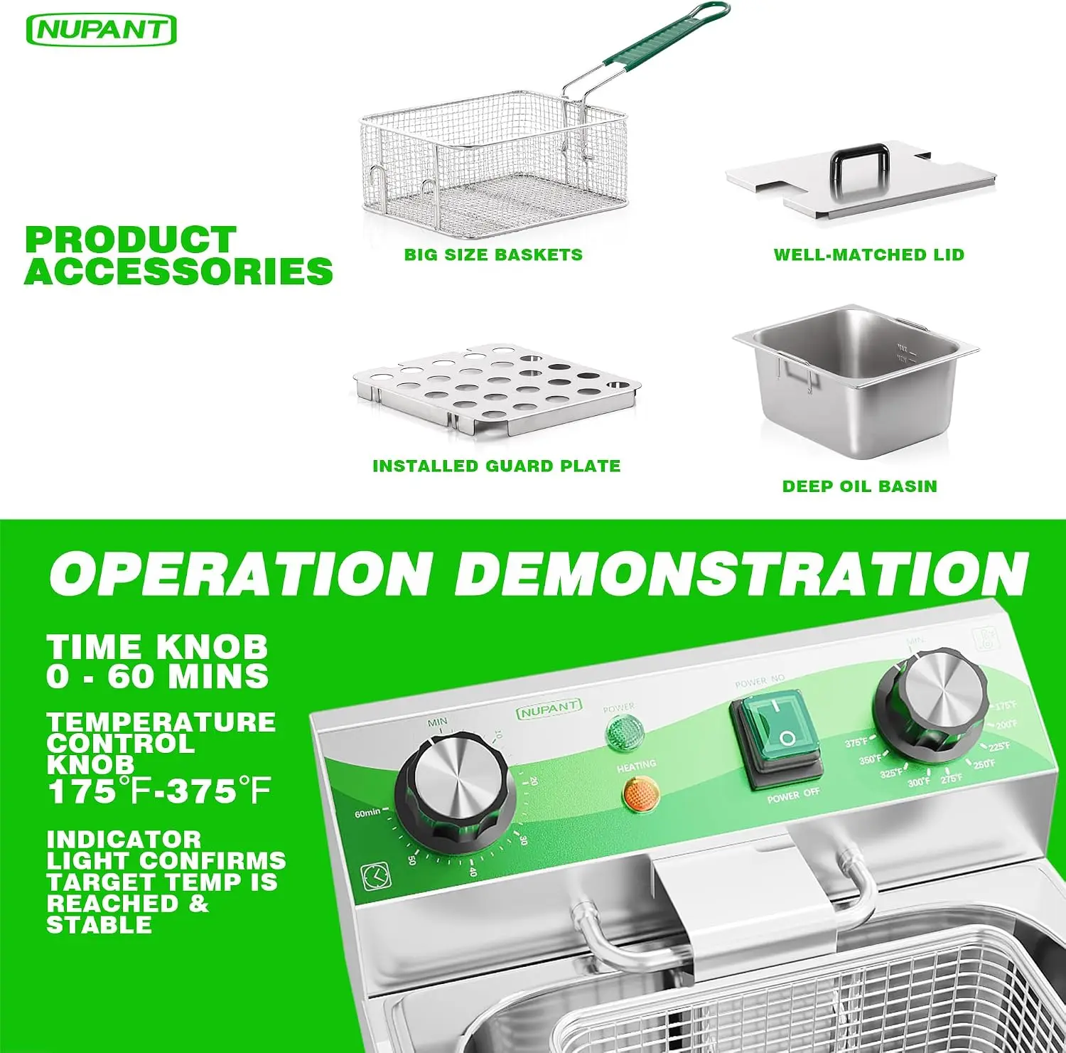 ^20L/21.2QT Commercial Deep Fr - Countertop Deep Fryer With Timer 评论和价格
