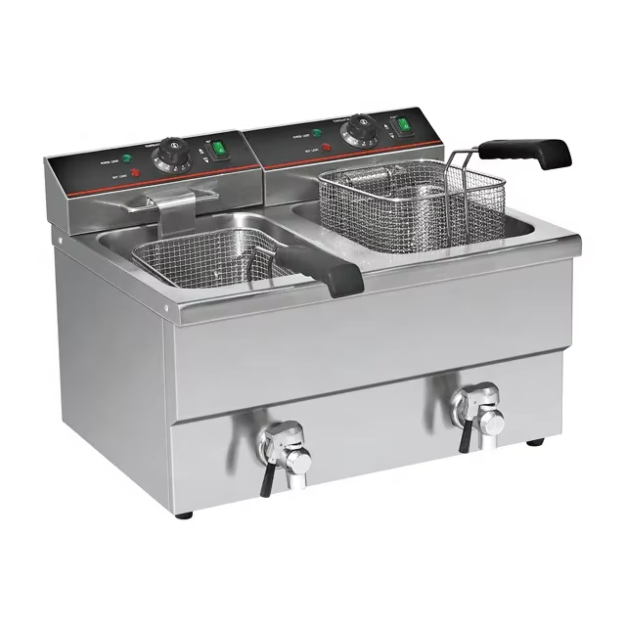 Hot Sales Price Stainless Stee - Commercial Deep Fryer Double Tank 12L 评论和价格
