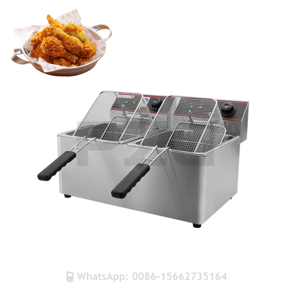 11L+11L Commercial Stainless S - Countertop Deep Fryer With Timer 评论和价格