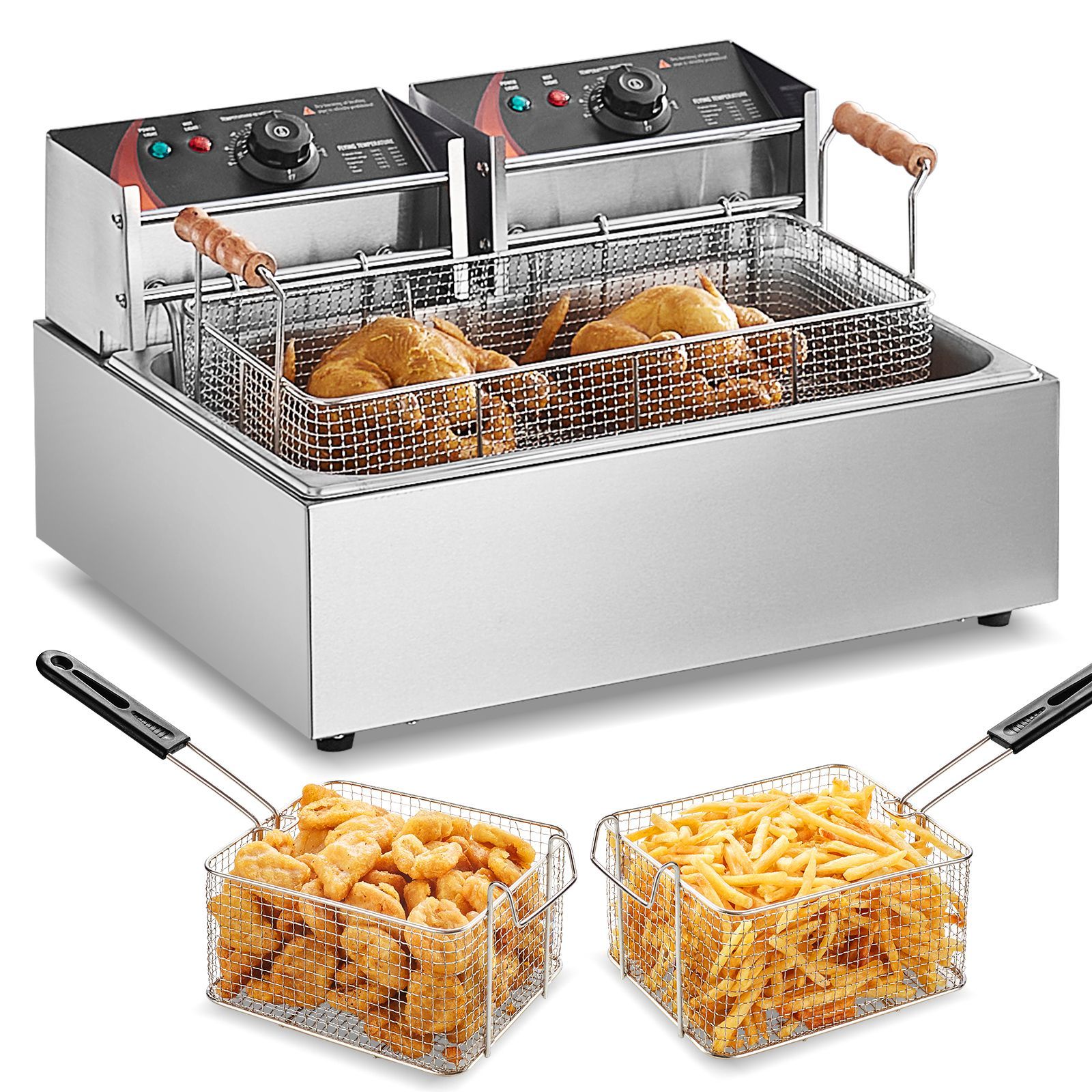 Commercial Deep Fryer, 3000W E - Fryer Basket Commercial Stainless 评论和价格