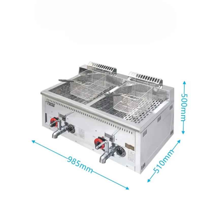 20L*2 Double Tank Stainless St - Countertop Deep Fryer With Timer 评论和价格