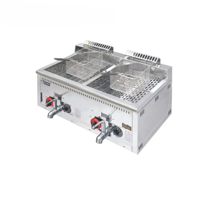 20L*2 Double Tank Stainless St - Countertop Deep Fryer With Timer 评论和价格