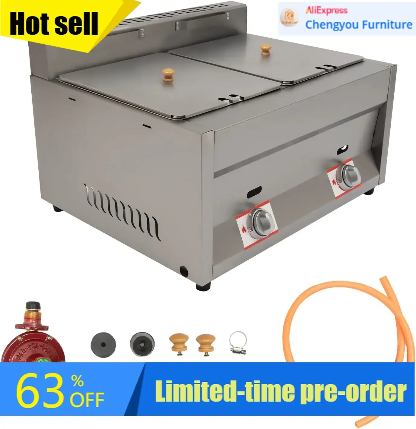Commercial Countertop Deep Fry - Commercial Gas Deep Fryer Propane 评论和价格
