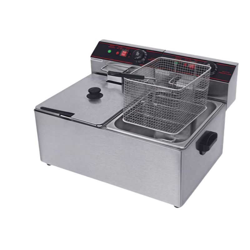 CE Certification  6L 8L 12L 16 - Commercial Deep Fryer Double Tank 12L 评论和价格