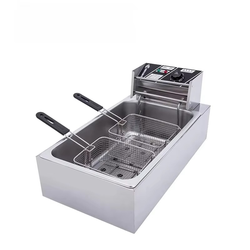 12L Electric Commercial Deep F - Fryer Basket Commercial Stainless 评论和价格