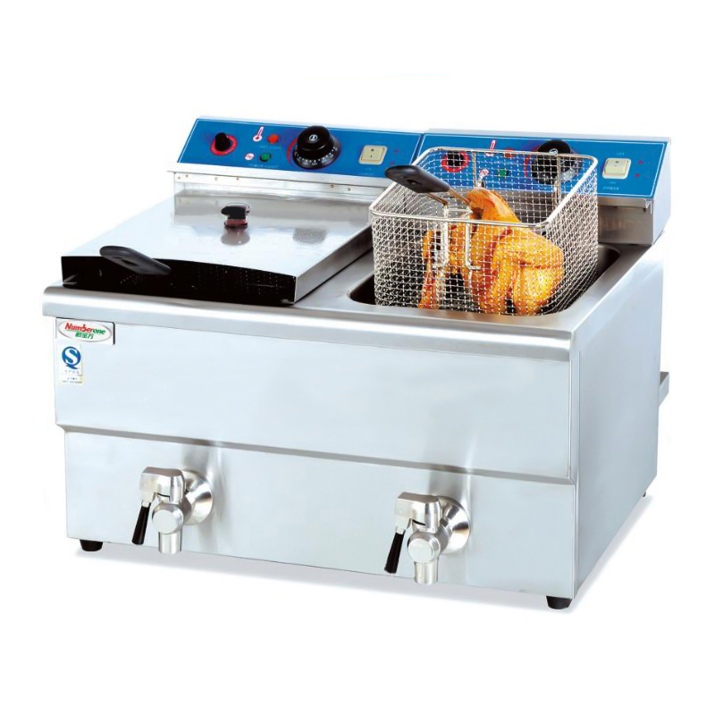 Double-tank Electric Deep Frye - Commercial Deep Fryer Double Tank 12L 评论和价格