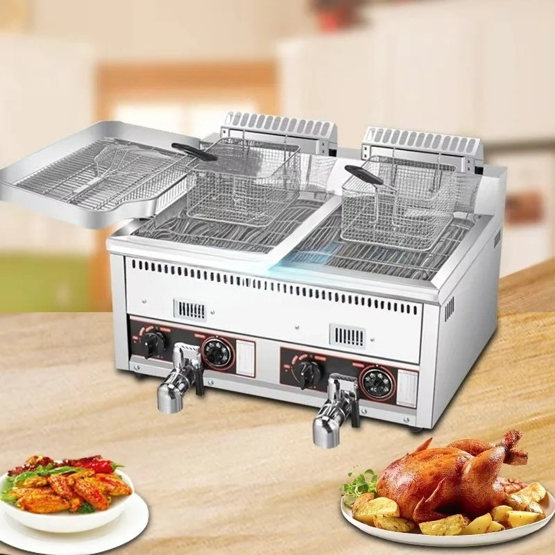 12L+12L Hot Selling Potato Chi - Commercial Gas Deep Fryer Propane 评论和价格