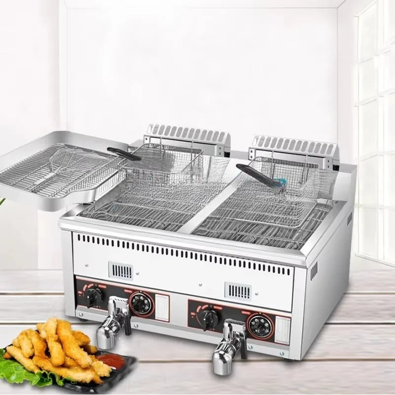 12L+12L Hot Selling Potato Chi - Commercial Gas Deep Fryer Propane 评论和价格