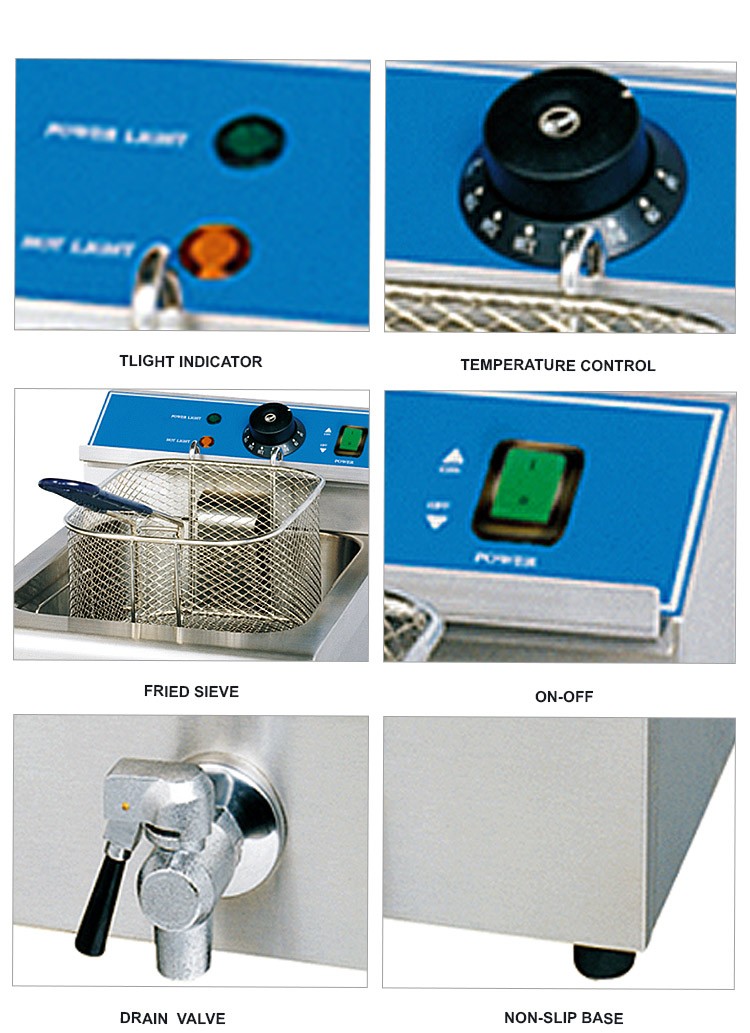 Hot Selling Industrial Double  - Commercial Deep Fryer Double Tank 12L 评论和价格