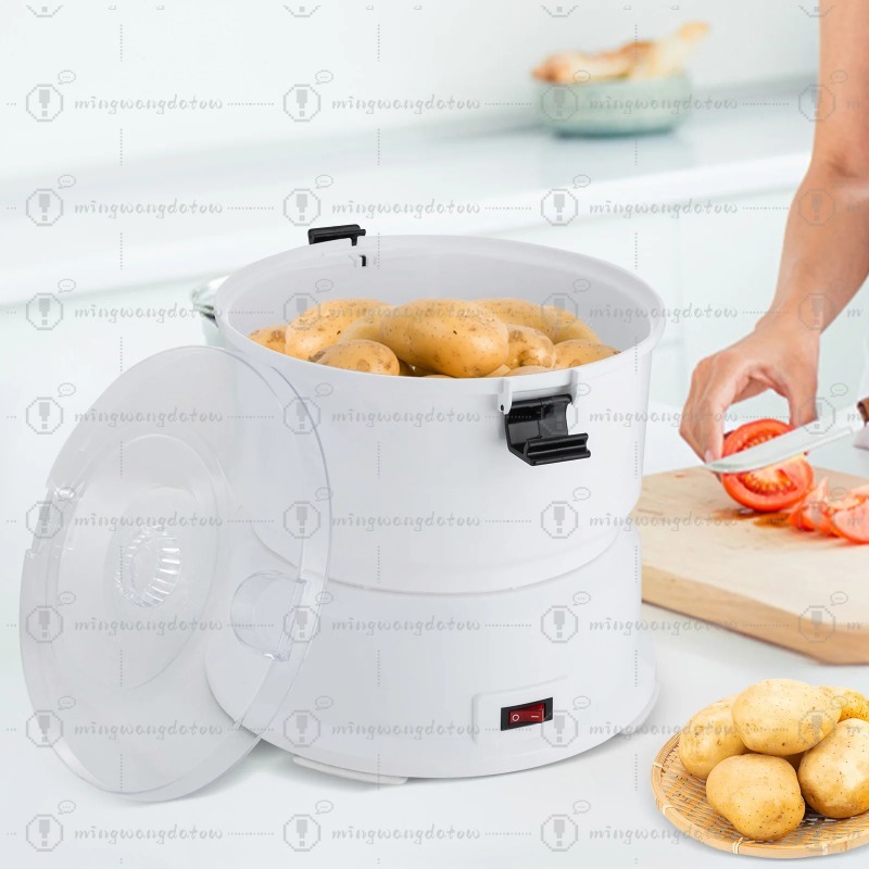 White AOT-P01 85W Electric Pot - Commercial Potato Peeler Machine 评论和价格