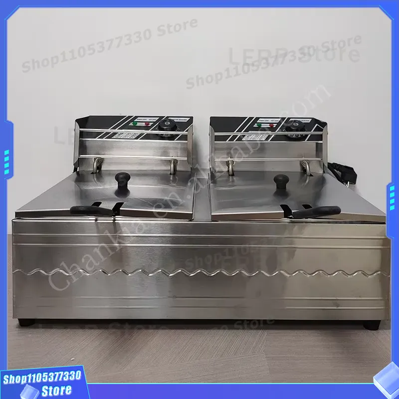 Commercial 12L Double Tank Ele - Commercial Deep Fryer Double Tank 12L 评论和价格