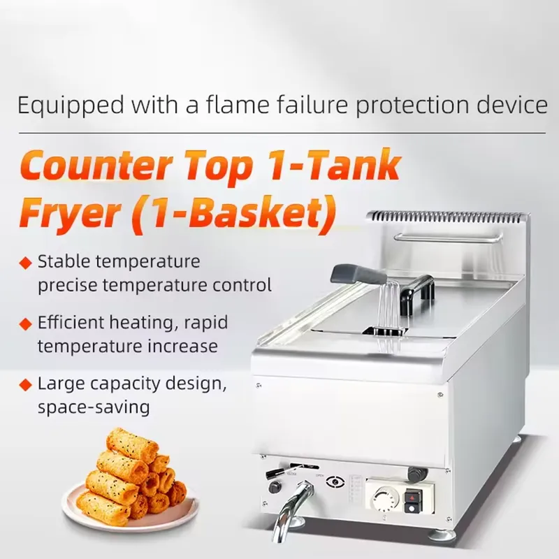 Commercial Desktop Gas Fryer 1 - Commercial Gas Deep Fryer Propane 评论和价格