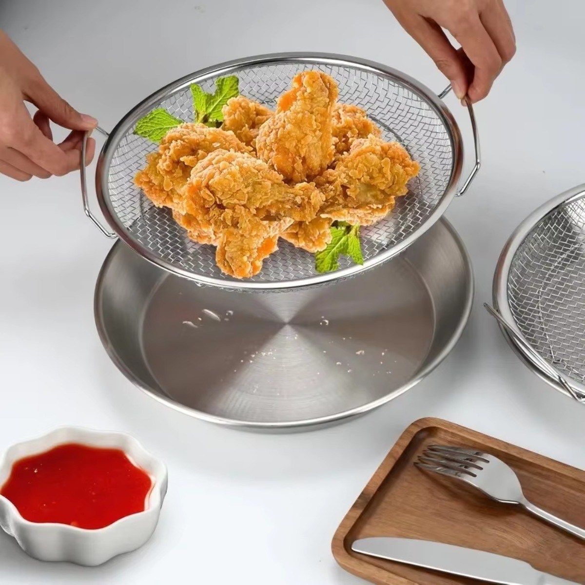 1 Pc Air Fryer Stainless Steel - Fryer Oil Filtration Machine 评论和价格