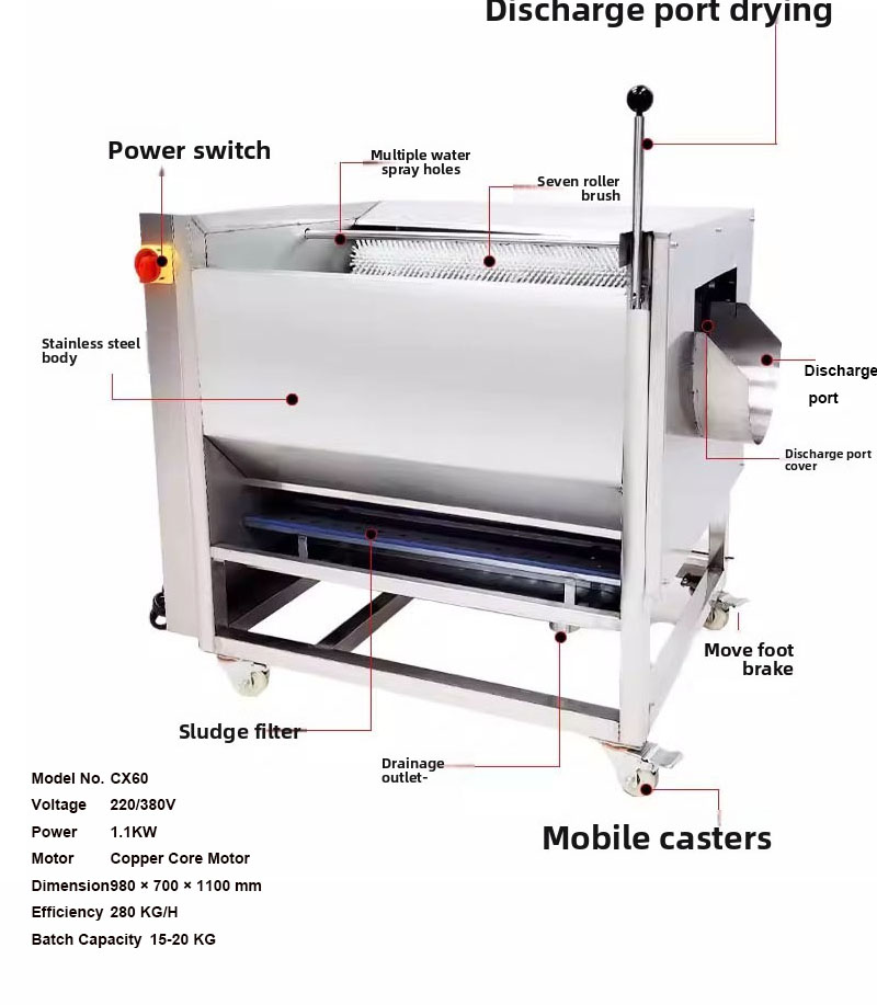Commercial Brush Roller Vegeta - Commercial Potato Peeler Machine 评论和价格