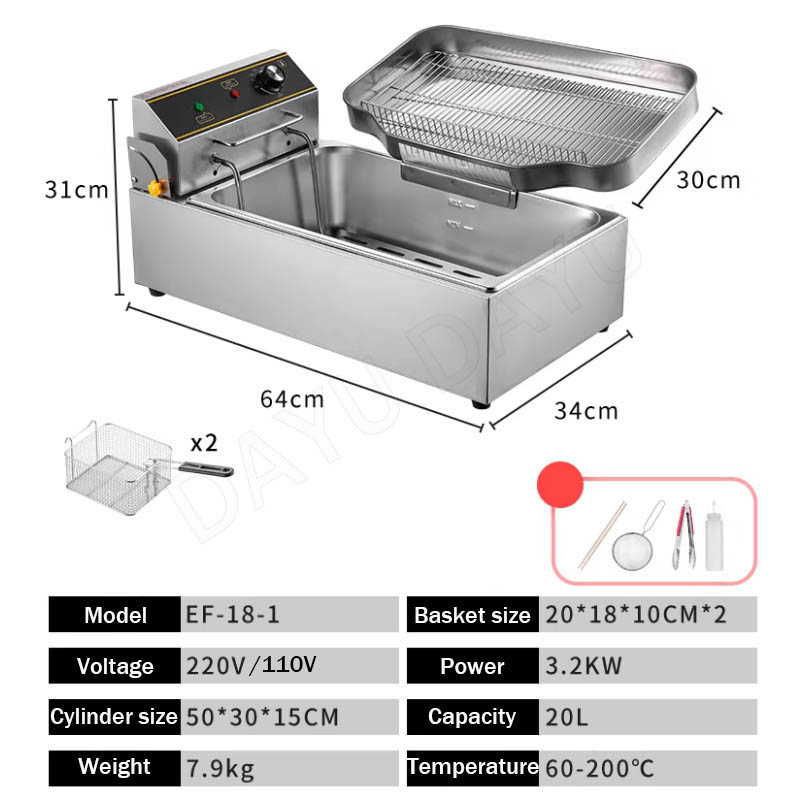 Fryer Commercial Electric Kitc - Electric Fryer Commercial 20L 评论和价格