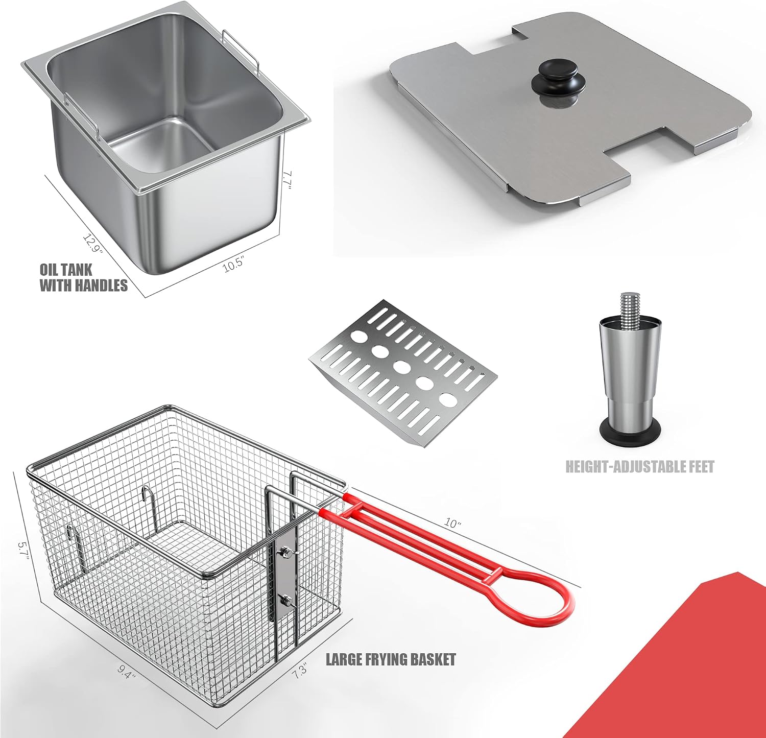 ^Deep fryers Commercial Deep F - Fryer Basket Commercial Stainless 评论和价格