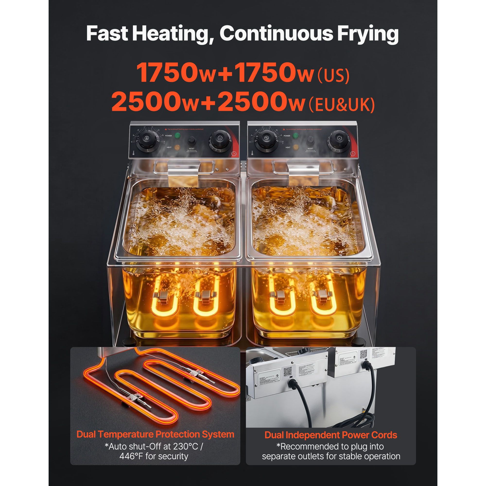 Commercial Electric Deep Fryer - Countertop Deep Fryer With Timer 评论和价格
